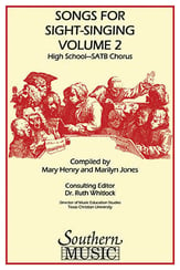 Songs for Sight-Singing - Volume 2 SATB Book cover